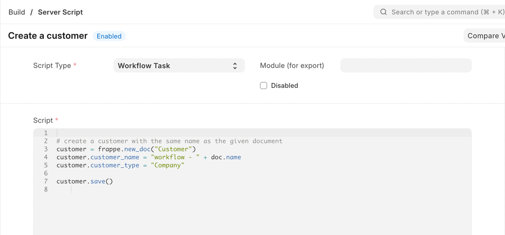 server script tasks