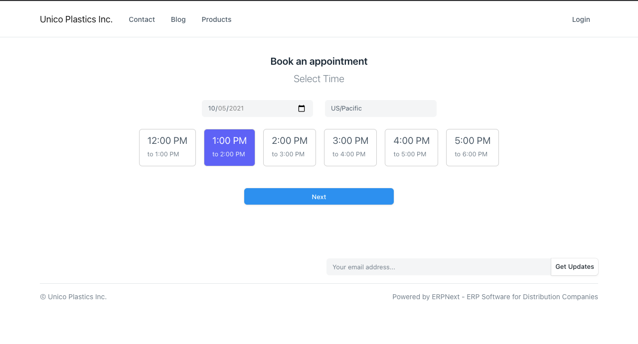 Appointment Webform