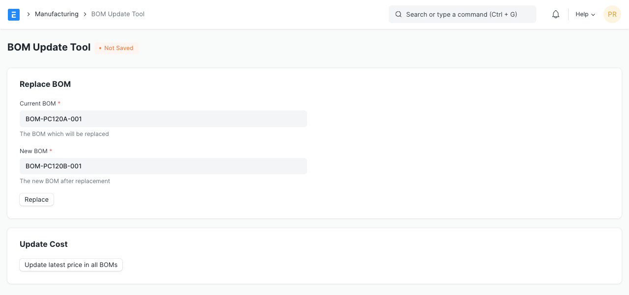 BOM Update Tool