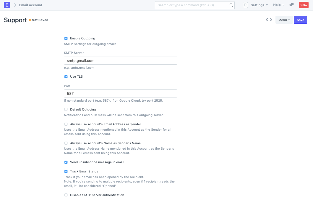 Outgoing EMail