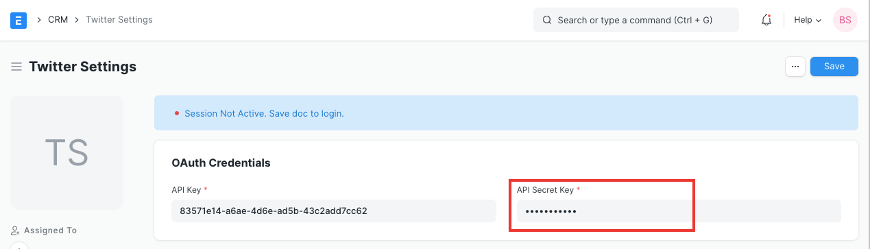 Field Type Password