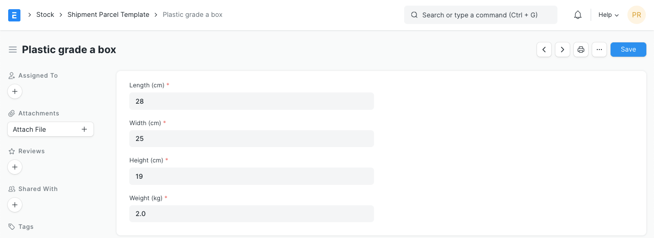 Submitted Shipment